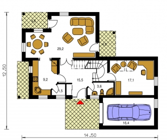Floor plan of ground floor - PREMIER 96